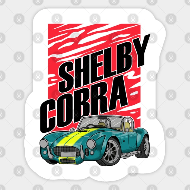 Vintage Car Shelby Cobra Sticker by penasavior